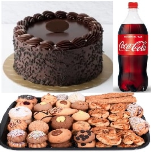 Kare Dikdörtgen Çikolatalı Yaş Pasta 9-10 Kişilik Menü