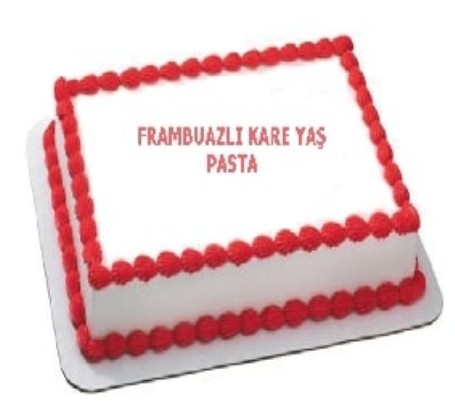 Lezzetli Frambuaz Aromalı 35 Kişilik Yaş Pasta