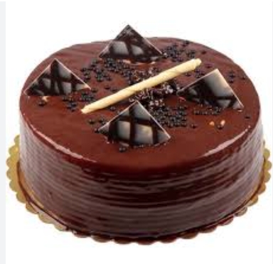 Sade ve Şık Çikolatalı Yuvarlak Pasta 2-3 Kişilik